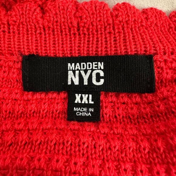Madden NYC Womens Lace-Up Crochet Dress Size XXL Red - Picture 6 of 8